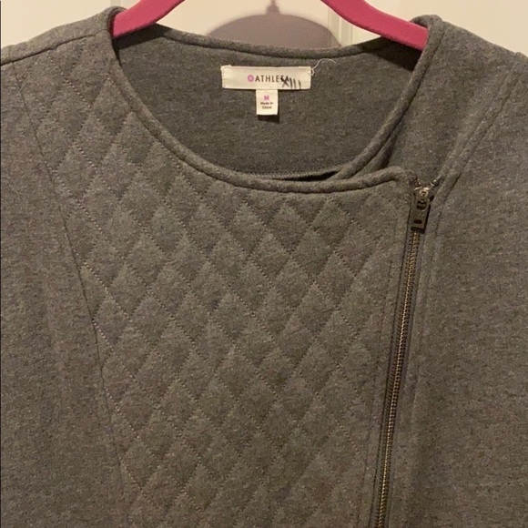 Athleta EUC Gray Quilted Moto Jacket - Picture 5 of 10